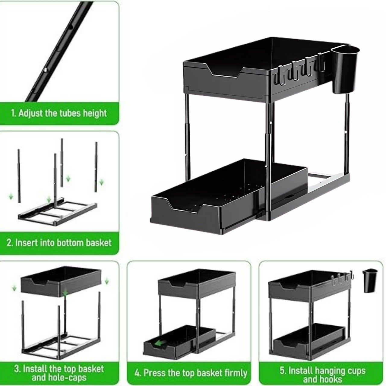 Shelfy, dvouúrovňová police pro organizaci - Image 6