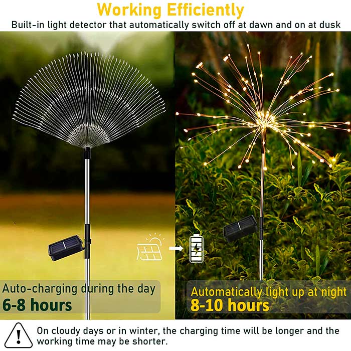 SolarFireworkLamp, solární lampa (90 LED světel) - Image 4