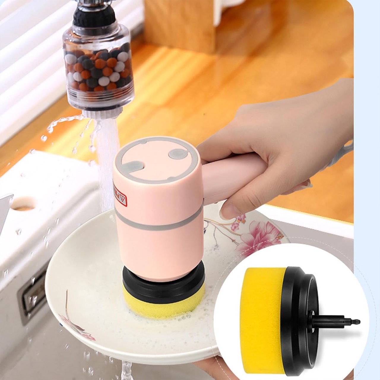 Spinny, víceúčelová elektrická čisticí houba s 360° otočnou hlavou - Image 4