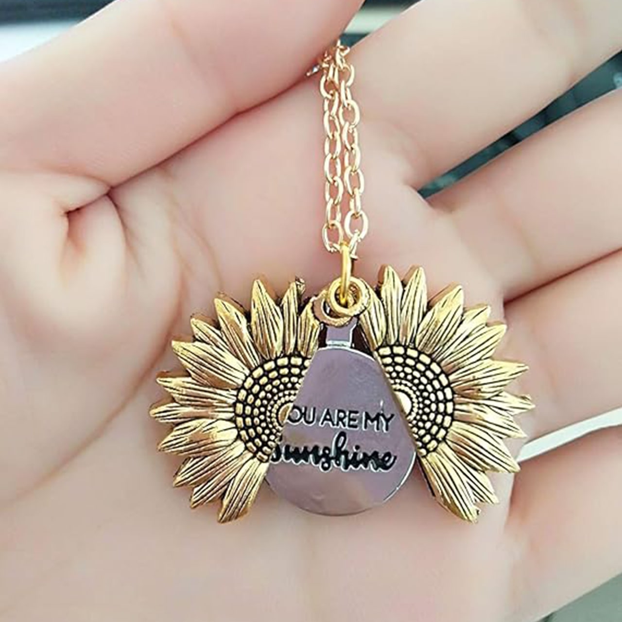 SunNecklace, náhrdelník s motivem slunečnice a roztomilým nápisem - Image 3