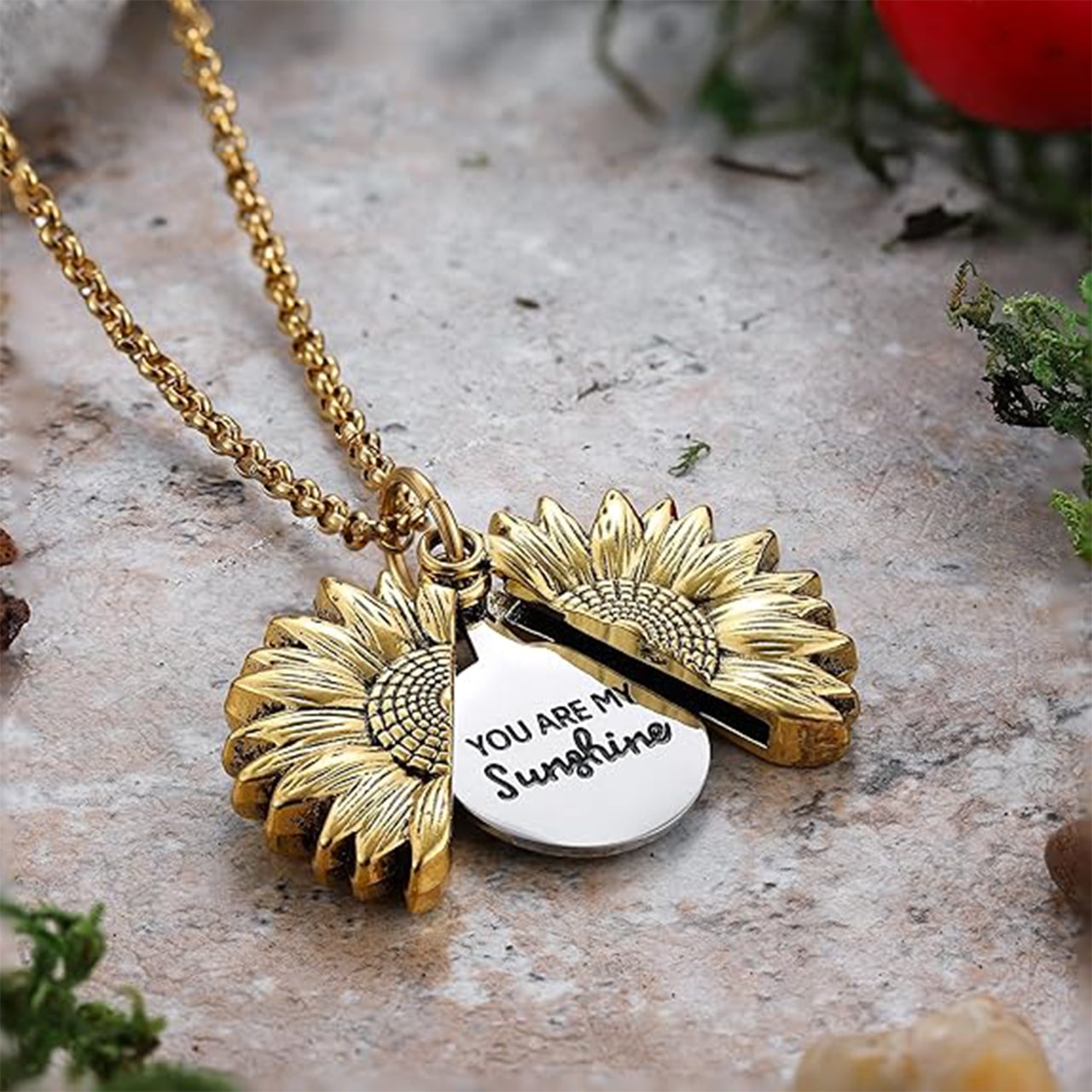 SunNecklace, náhrdelník s motivem slunečnice a roztomilým nápisem - Image 5
