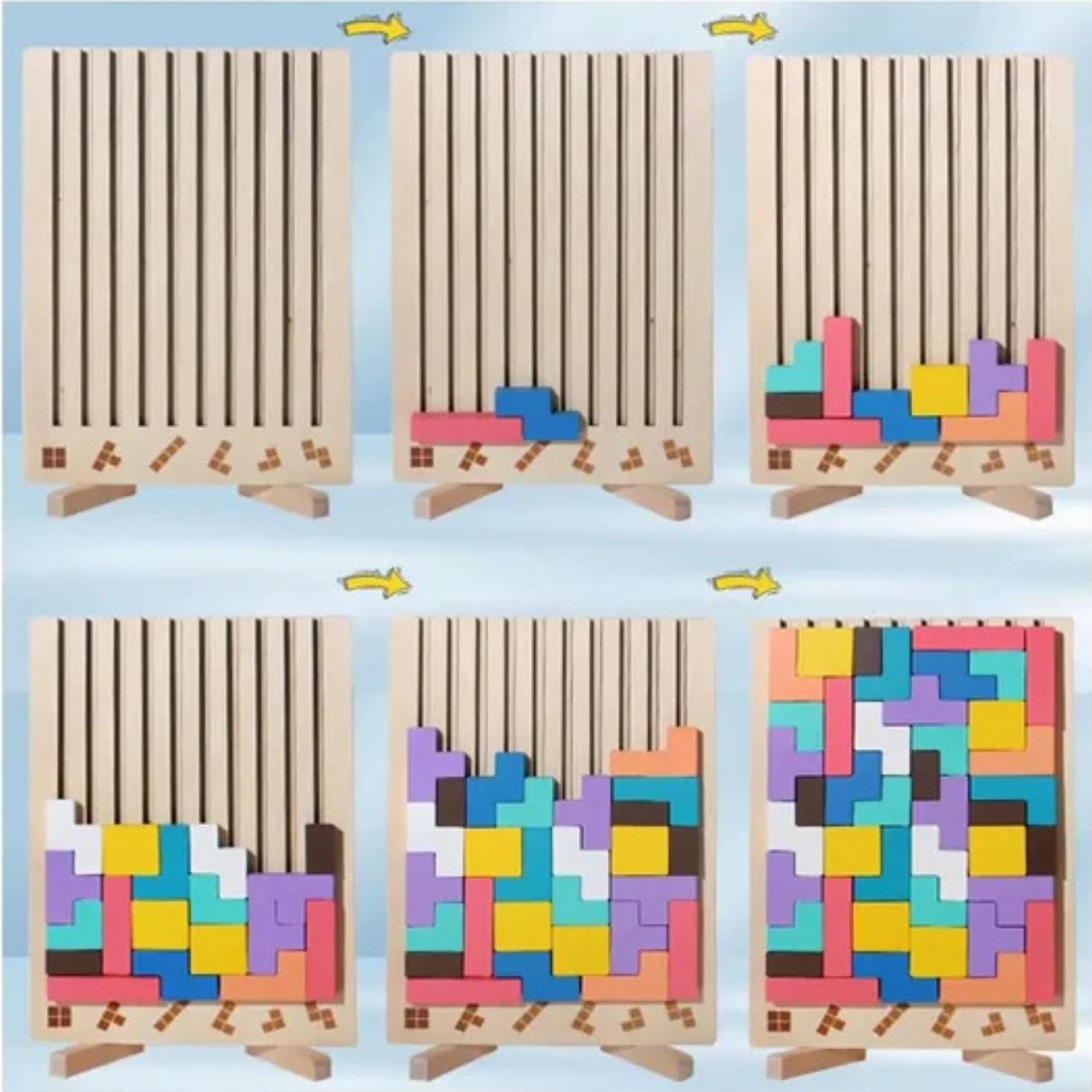 Tetris, dřevěná didaktická hračka - Image 6