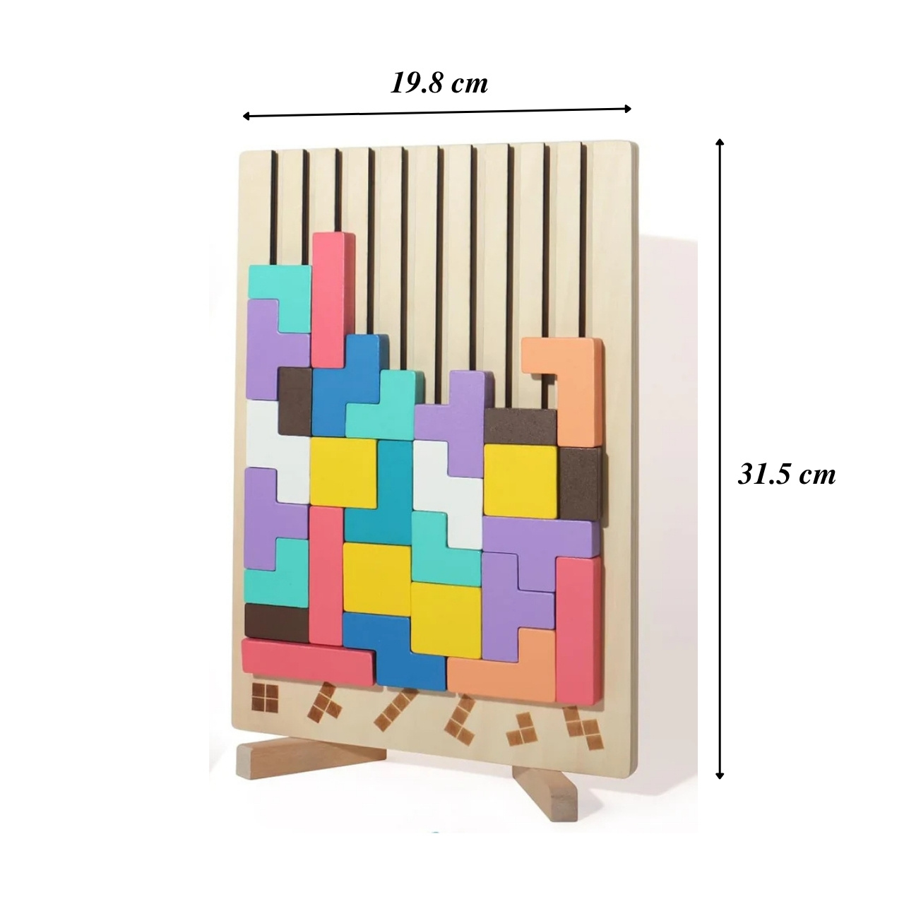 Tetris, dřevěná didaktická hračka - Image 7