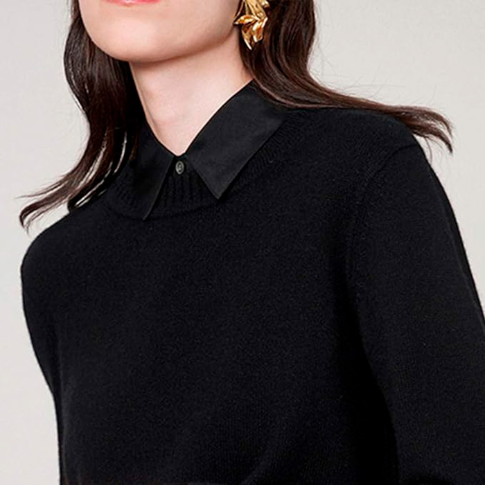 TopCollar, límec ženské košile (černý a bílý) - Image 7