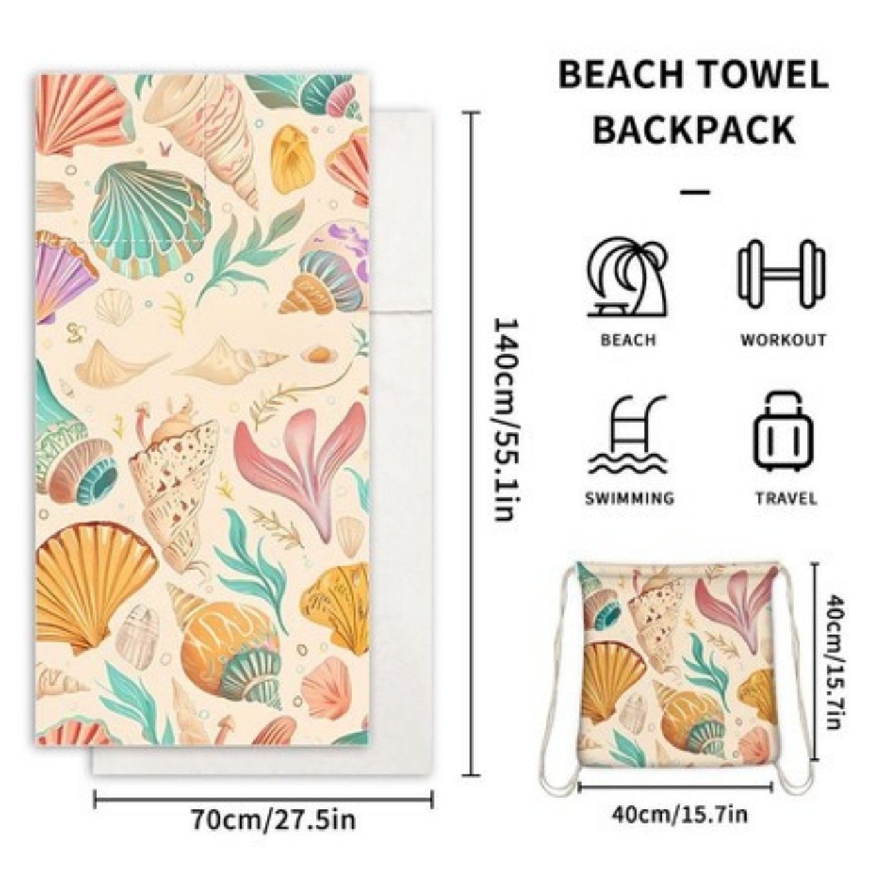 TowelBag, 2in1 ručník a batoh - Image 4