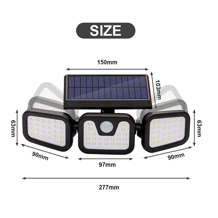 TripleSolar 3-stranná solární lampa - Image 2