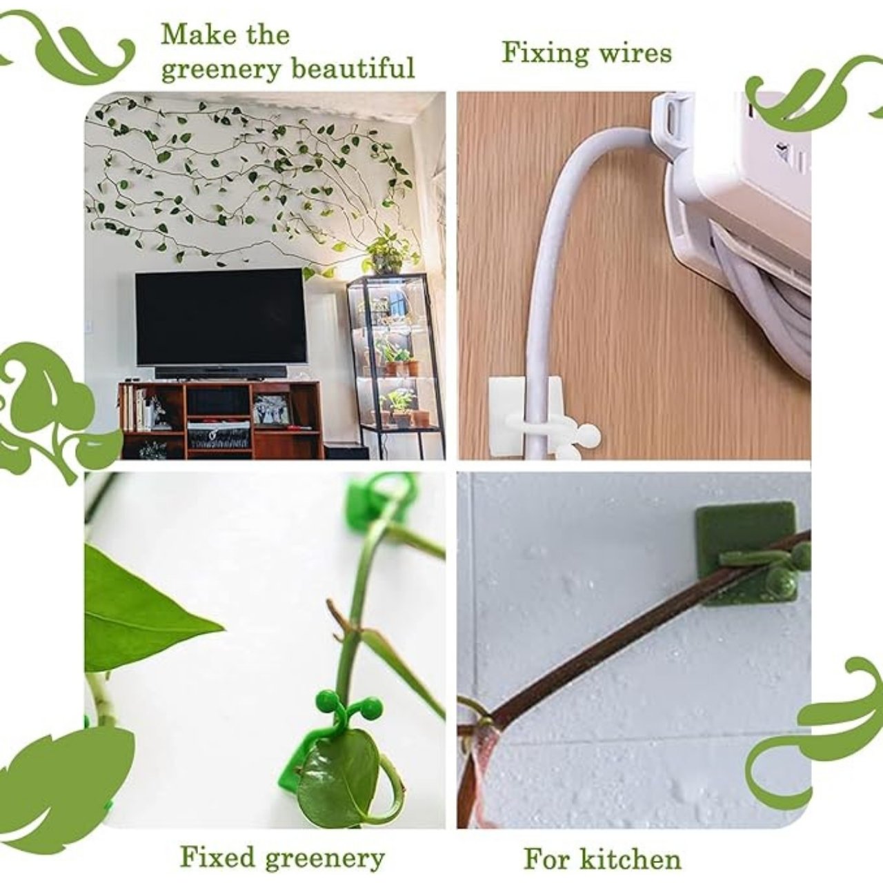Vines, samolepicí držáky rostlin a popínavé rostliny (100 kusů) - Image 7