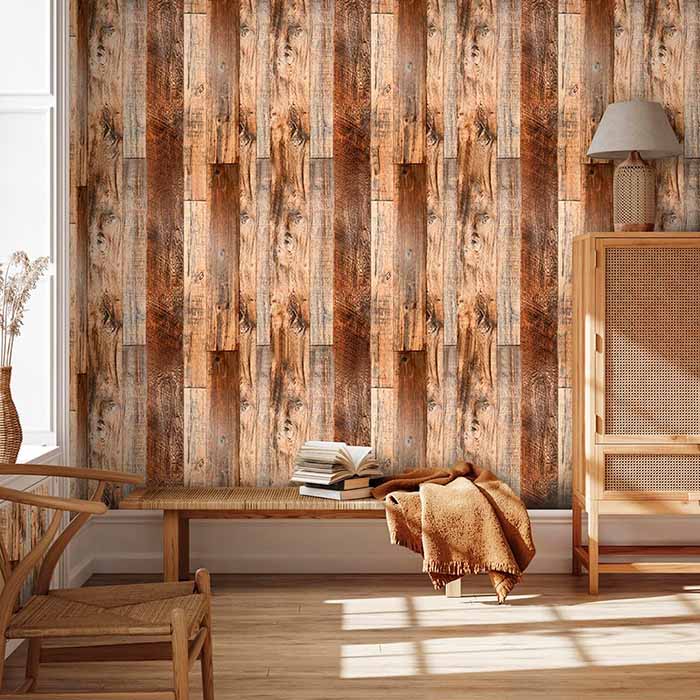 VintageWall, samolepící nálepka s přírodním vzhledem dřeva (300 x 45 cm) - Image 4