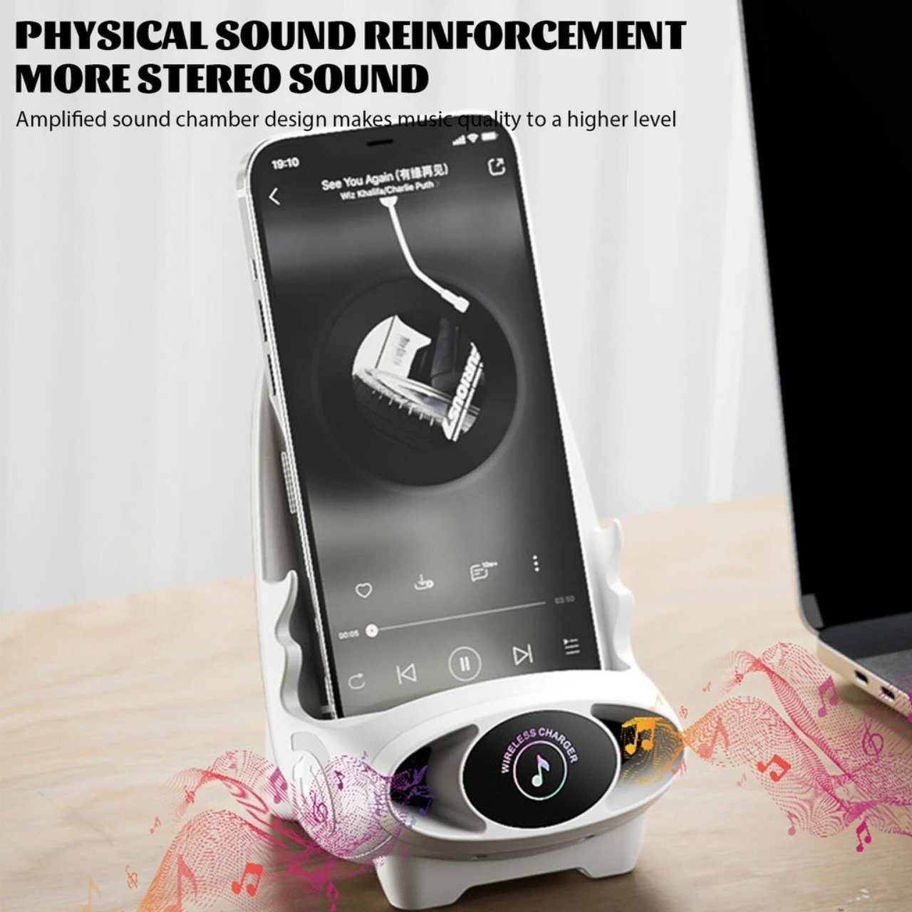 WirelessCharger, bezdrátová rychlá nabíječka a držák na telefon v jednom - Image 3